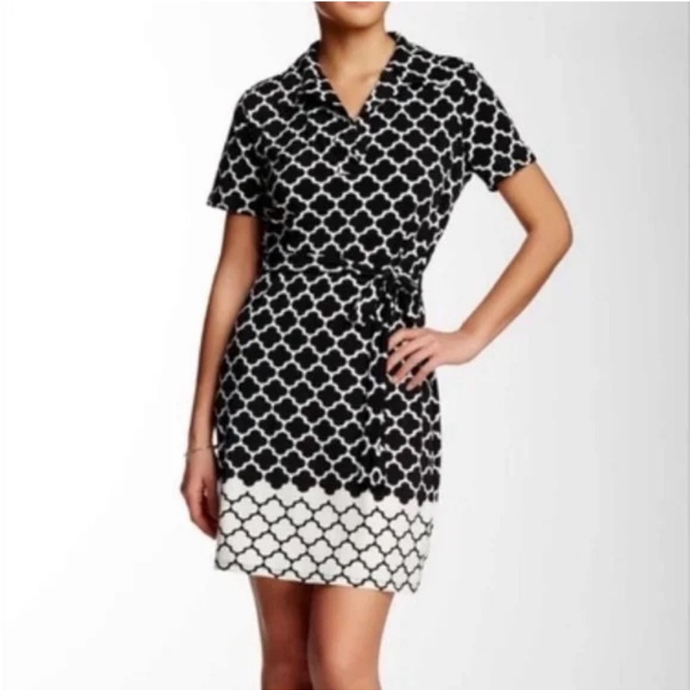 Max Studio Dress White Black Size M